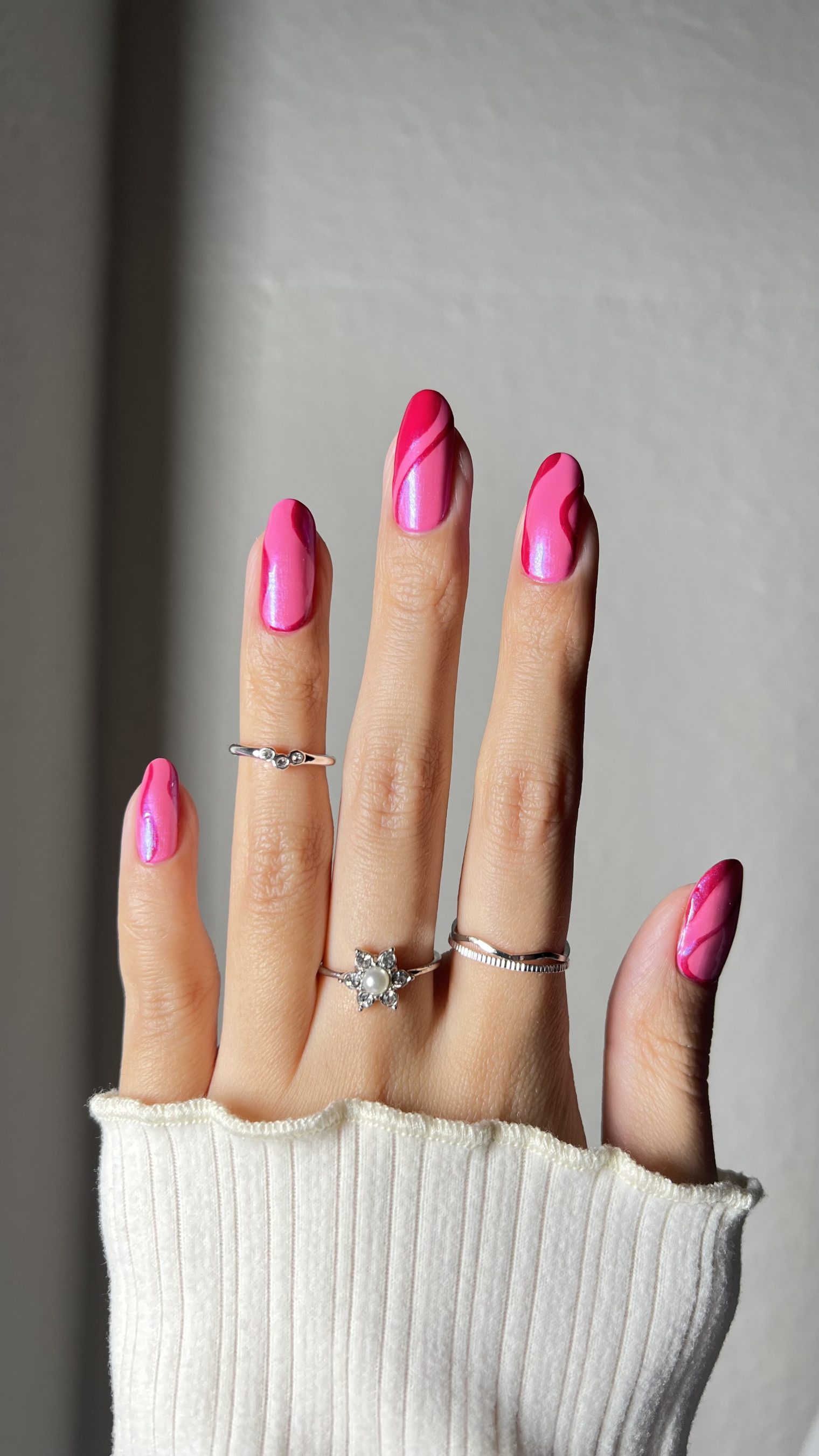 All Over Pink Nail Art | ANNY